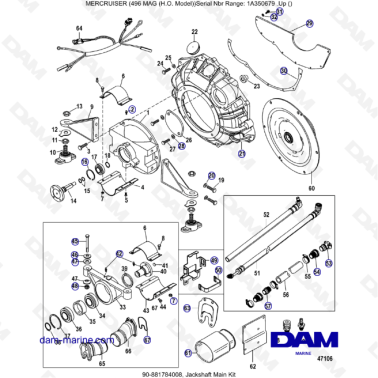 MERCRUISER 8.1L 496 MAG HO - Jackshaft main kit