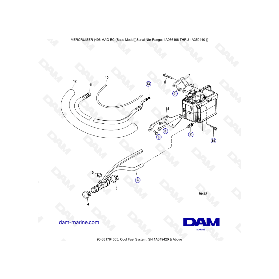 MERCRUISER 8.1L 496 MAG EC - Cool fuel system
