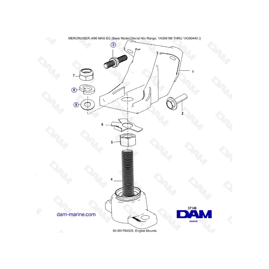 MERCRUISER 8.1L 496 MAG EC - Engine mounts