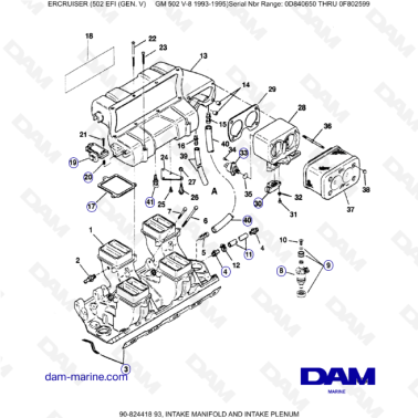 MERCRUISER 502 EFI - Intake...