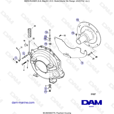 MERCRUISER 8.2L MAG HO EC - Flywheel housing