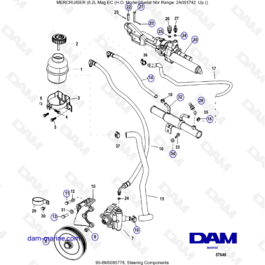 MERCRUISER 8.2L MAG HO EC - Steering components