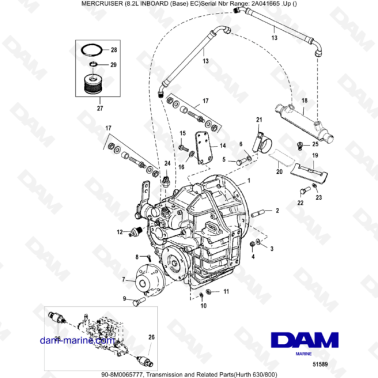 MERCRUISER 8.2L INBOARD EC - Transmission & related parts