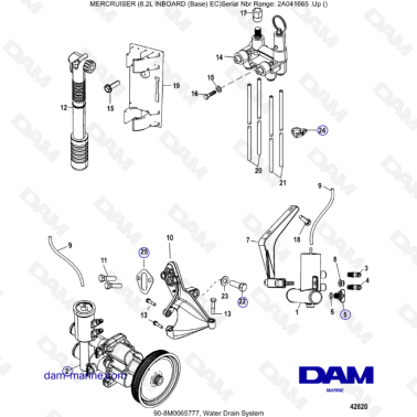 MERCRUISER 8.2L INBOARD EC - Water drain system