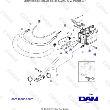 MERCURISER 8.2L INBOARD EC HO - Cool fuel system