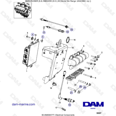 MERCURISER 8.2L INBOARD EC HO - Electrical components