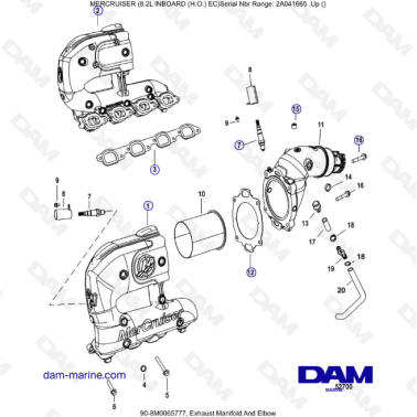MERCRUISER 8.2L INBOARD EC HO - Exhaust Manifold & Elbow