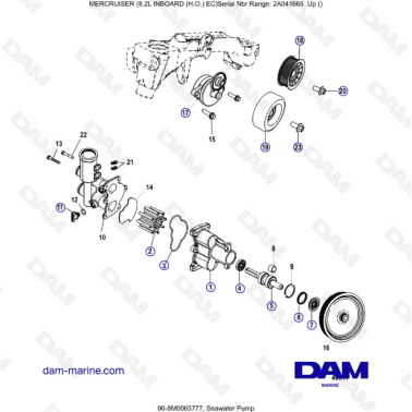 MERCRUISER 8.2L INBOARD EC HO - Seawater pump