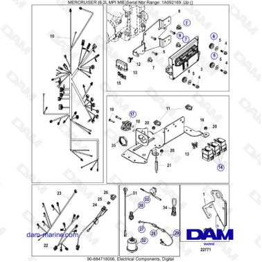MERCRUISER 6.2L MPI MIE - Electrical components, digital