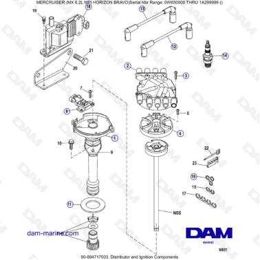 MERCRUISER 6.2L MPI - Distributor & ignition components