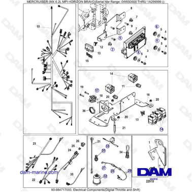 MERCRUISER 6.2L MPI - Electrical components, digital