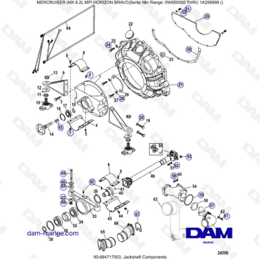 MERCRUISER 6.2L MPI - Jackshaft components