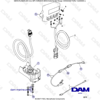 MERCRUISER 6.2L MPI - Mercathode Components