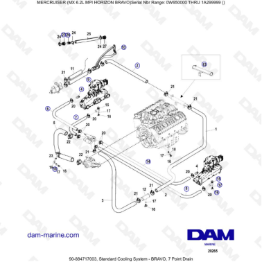 MERCRUISER 6.2L MPI - Standard cooling system BRAVO