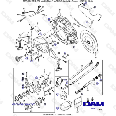 MERCRUISER 350 MAG MPI - Jackshaft main kit