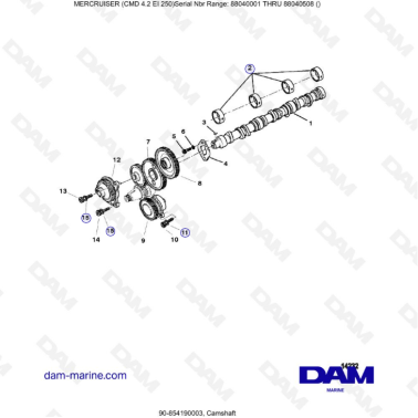 MERCRUISER CMD 4.2 EI 250 - Camshaft
