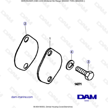 MERCRUISER CMD 4.2 EI 250 - Gimbal housing cover (sterndrive)