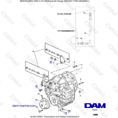 MERCRUISER CMD 4.2 EI 250 - Transmission & Related parts