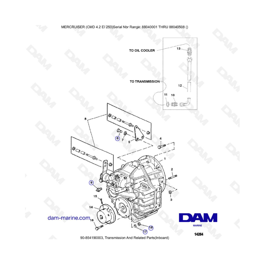 MERCRUISER CMD 4.2 EI 250 - Transmission & Related parts