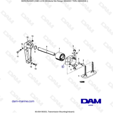 MERCRUISER CMD 4.2 EI 250 - Transmission mounting (inboard)