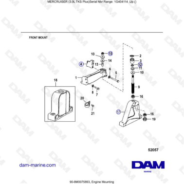 MERCRUISER 3.0L TKS - Engine mounting