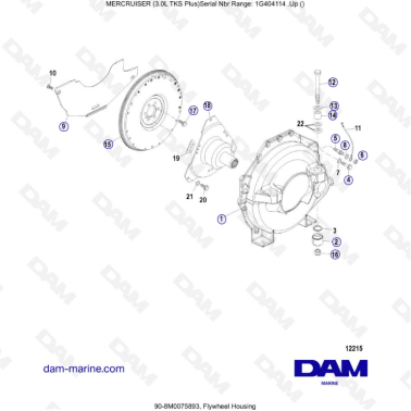 MERCRUISER 3.0L TKS - Flywheel housing