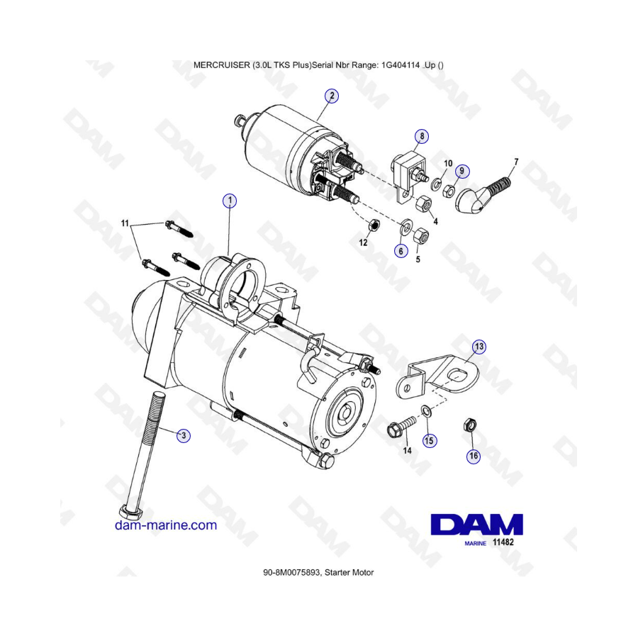 MERCRUISER 3.0L TKS - Starter motor