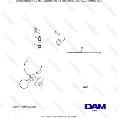 MERCRUISER 3.7LX - Audio warning system