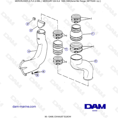MERCRUISER 3.7LX - Exhaust elbow