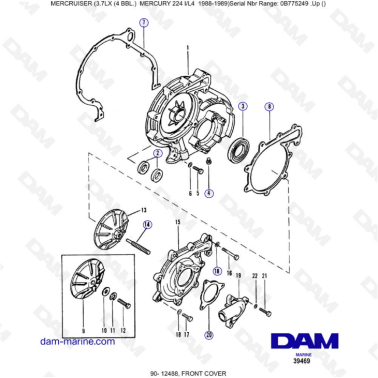 MERCRUISER 3.7LX - Front cover