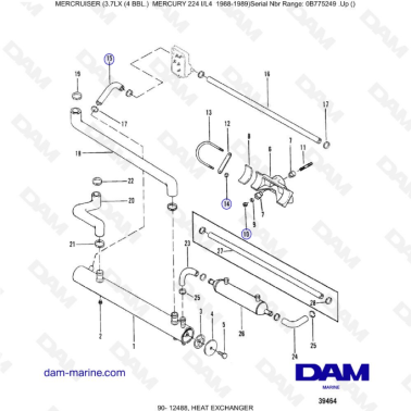 MERCRUISER 3.7LX - Heat exchanger