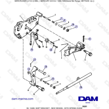 MERCRUISER 3.7LX - Shift bracket