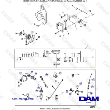 MERCRUISER 5.7L CARB - Electrical components