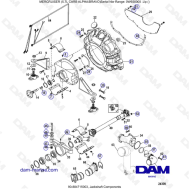 MERCRUISER 5.7L CARB - Jackshaft components