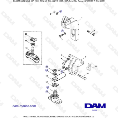 MERCRUISER 454 MAG - Transmission & engine mounting