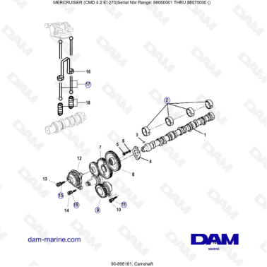 MERCRUISER CMD 4.2 EI 270 - Camshaft