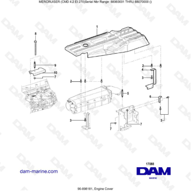 MERCRUISER CMD 4.2 EI 270 - Engine cover