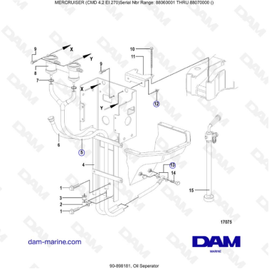 MERCRUISER CMD 4.2 EI 270 - Oil separator
