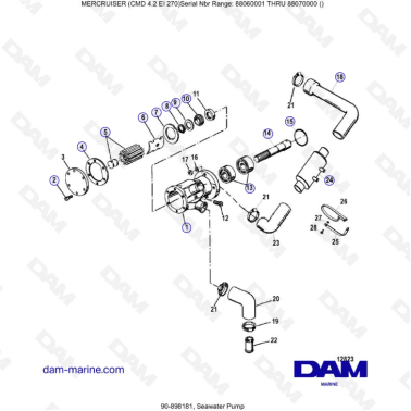 MERCRUISER CMD 4.2 EI 270 - Seawater pump
