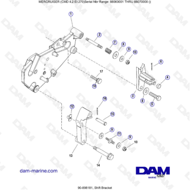 MERCRUISER CMD 4.2 EI 270 - Shift bracket