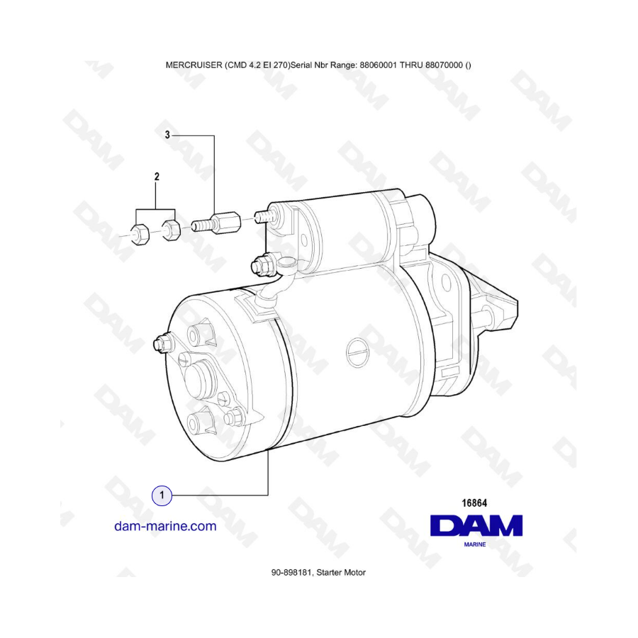 MERCRUISER CMD 4.2 EI 270 - Motor de arranque