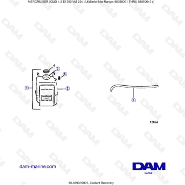MERCRUISER CMD 4.2 EI 300 - Coolant recovery