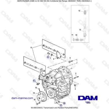 MERCRUISER CMD 4.2 EI 300 - Transmission & related parts