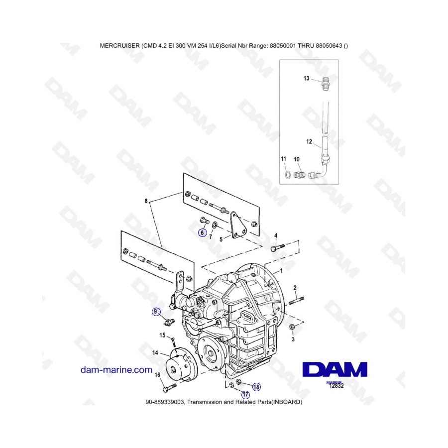 MERCRUISER CMD 4.2 EI 300 - Transmission & related parts