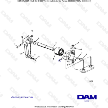 MERCRUISER CMD 4.2 EI 300 - Transmission mounting