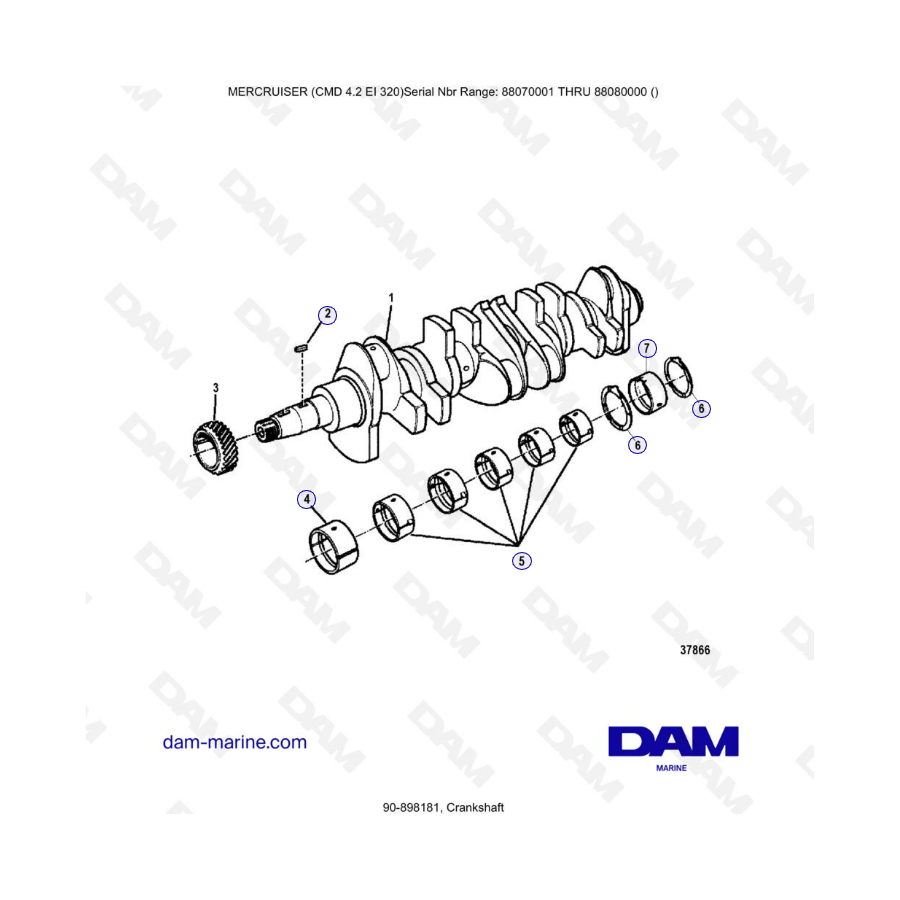 MERCRUISER CMD 4.2 EI 320 - Cigüeñal 