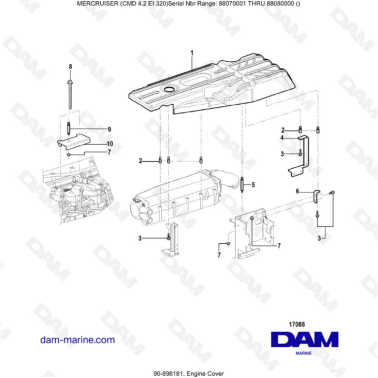 MERCRUISER CMD 4.2 EI 320 - Engine cover