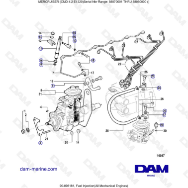 MERCRUISER CMD 4.2 EI 320 - Fuel injection (mechanical)