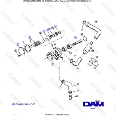 MERCRUISER CMD 4.2 EI 320 - Seawater Pump