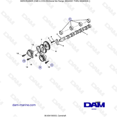 MERCRUISER CMD 4.2 ES 250 - Camshaft